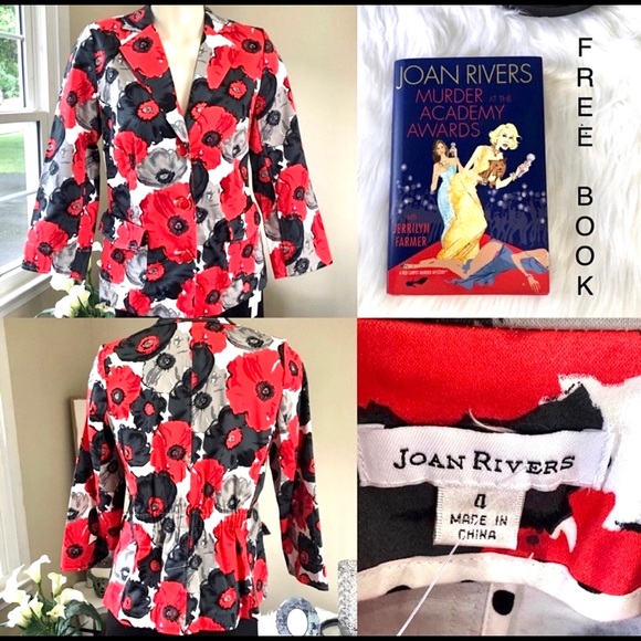 John Rivers VIBRANT Floral jacket + GIFT dress blazer poppies